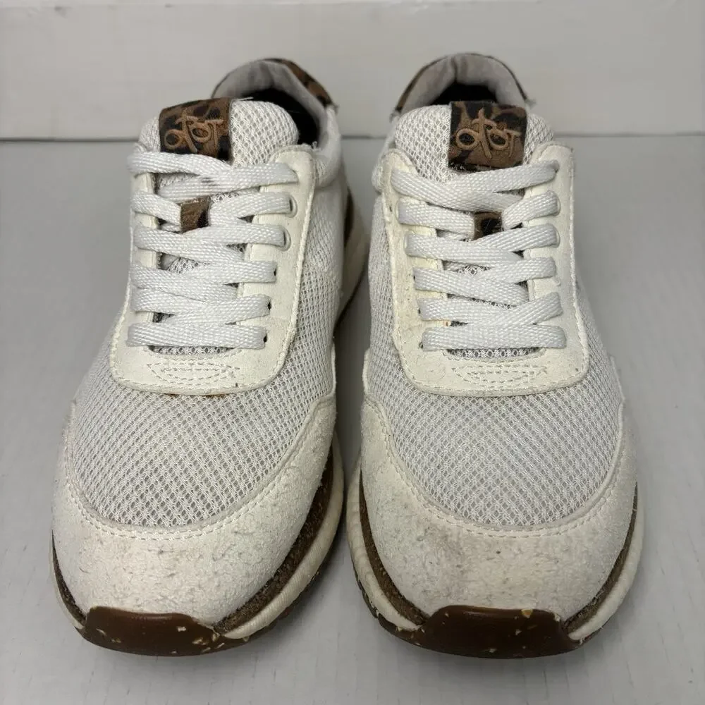 OTBT Flash Platform Sneaker Women's Size 8.5 Style 10137 white and leopard - Picture 2 of 12